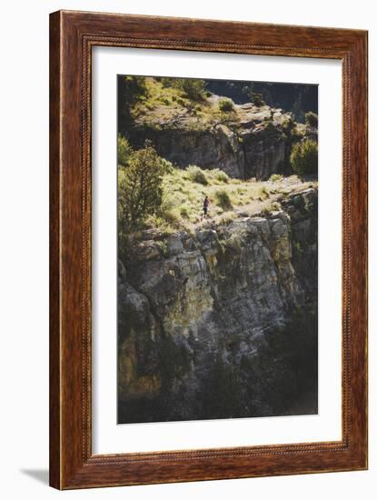 A Woman Running On The Wind Caves Trail, Logan Canyon, Utah-Louis Arevalo-Framed Photographic Print