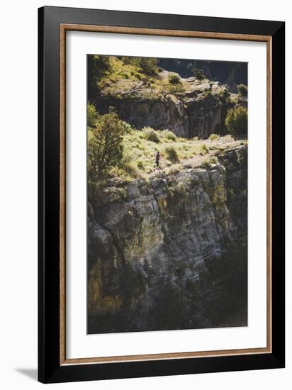 A Woman Running On The Wind Caves Trail, Logan Canyon, Utah-Louis Arevalo-Framed Photographic Print