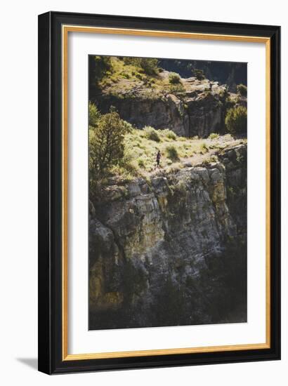 A Woman Running On The Wind Caves Trail, Logan Canyon, Utah-Louis Arevalo-Framed Photographic Print