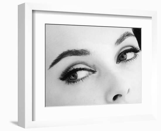 A Woman's Eyes with Typical Sixties Make-Up-null-Framed Photographic Print