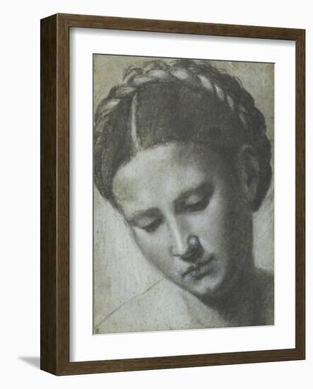 A Woman's Head with Braided Hair-Alessandro Bonvicino Moretto-Framed Giclee Print