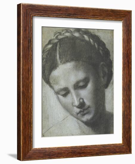 A Woman's Head with Braided Hair-Alessandro Bonvicino Moretto-Framed Giclee Print