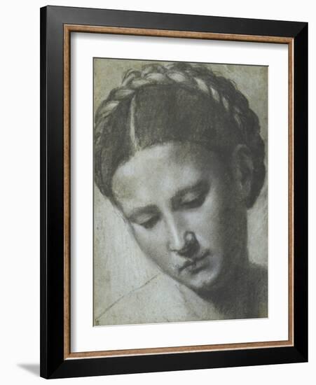 A Woman's Head with Braided Hair-Alessandro Bonvicino Moretto-Framed Giclee Print