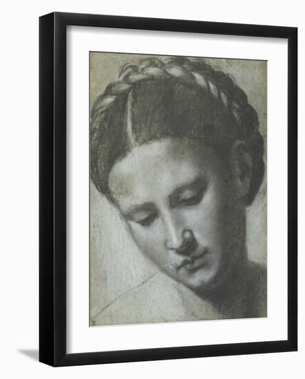 A Woman's Head with Braided Hair-Alessandro Bonvicino Moretto-Framed Giclee Print