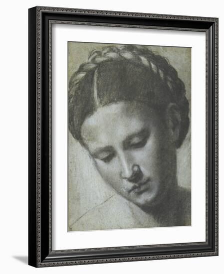 A Woman's Head with Braided Hair-Alessandro Bonvicino Moretto-Framed Giclee Print