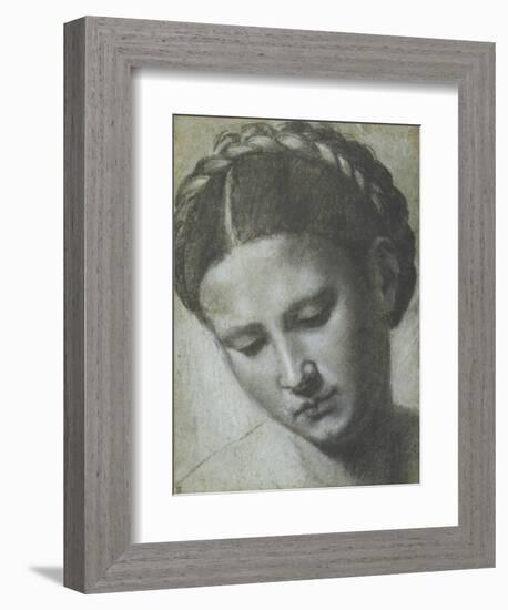 A Woman's Head with Braided Hair-Alessandro Bonvicino Moretto-Framed Giclee Print