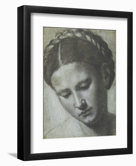 A Woman's Head with Braided Hair-Alessandro Bonvicino Moretto-Framed Giclee Print