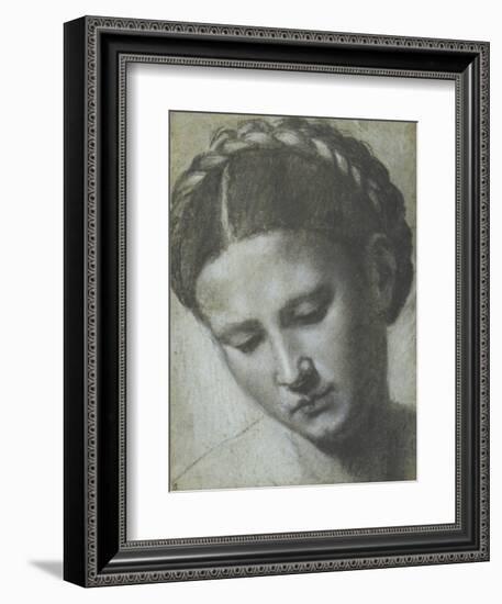 A Woman's Head with Braided Hair-Alessandro Bonvicino Moretto-Framed Giclee Print