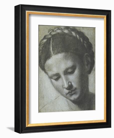 A Woman's Head with Braided Hair-Alessandro Bonvicino Moretto-Framed Giclee Print