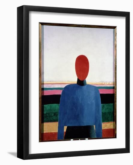 A Woman's Torso, 1928-1932 (Oil on Wood)-Kazimir Severinovich Malevich-Framed Giclee Print