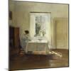 A Woman Seated at a Table by a Window-Carl Holsoe-Mounted Giclee Print