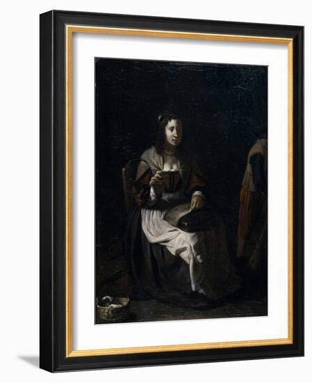 A Woman Sewing-Michael Sweerts-Framed Giclee Print