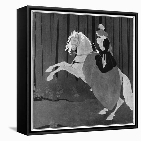 A Woman Sitting on a Rearing Horse, 1898-Aubrey Beardsley-Framed Premier Image Canvas