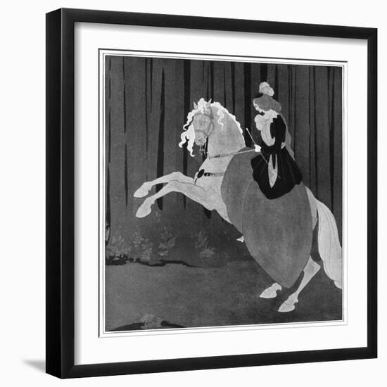 A Woman Sitting on a Rearing Horse, 1898-Aubrey Beardsley-Framed Giclee Print