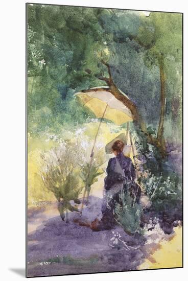 A Woman Sketching in a Glade-Mildred Anne Butler-Mounted Giclee Print