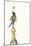 A Woman Standing on the Top of a Champagne Bottle-null-Mounted Giclee Print