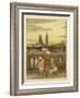 A Woman Stands Holding a Baby with Two Children and a Dog-Thomas Crane-Framed Giclee Print