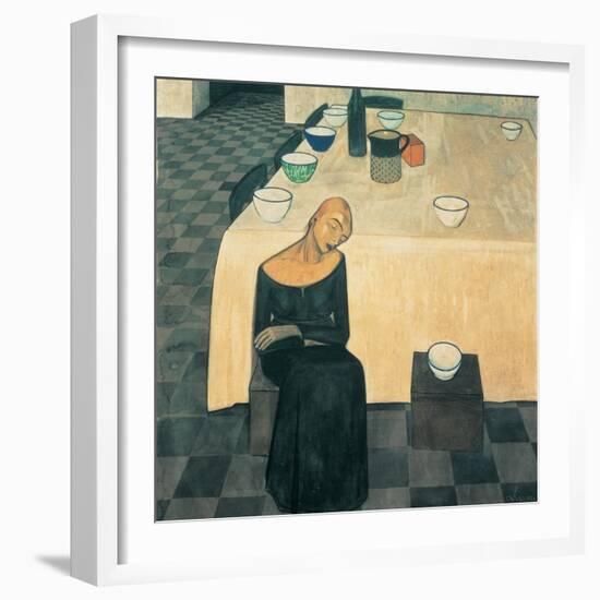 A Woman (the Wait)-Casorati Felice-Framed Giclee Print