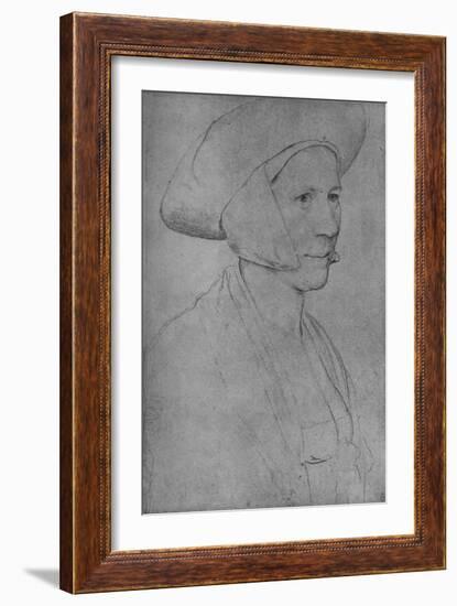 'A Woman: Unknown', 1526-1528 (1945)-Hans Holbein the Younger-Framed Giclee Print