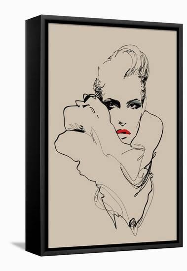 A Woman. Vector Sketch in Fashion Illustration Style-A Frants-Framed Stretched Canvas