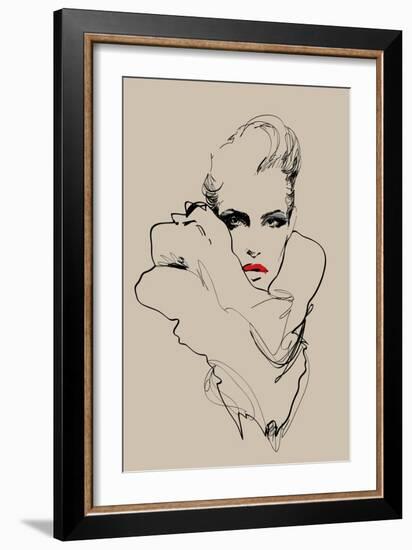 A Woman. Vector Sketch in Fashion Illustration Style-A Frants-Framed Art Print