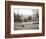 A Woman Walking Her Border Collie Dog in the Countryside-null-Framed Photographic Print