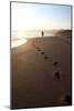 A Woman Walks Down A Secluded Beach On Sicily's Southern Coast-Erik Kruthoff-Mounted Photographic Print