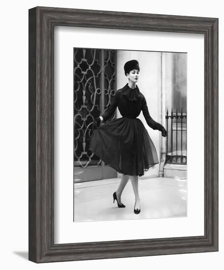 A Woman Wearin Christian Dior's Clothes-null-Framed Giclee Print