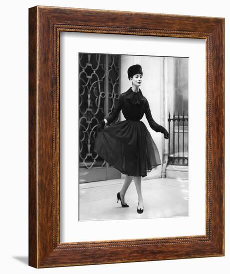 A Woman Wearin Christian Dior's Clothes-null-Framed Giclee Print