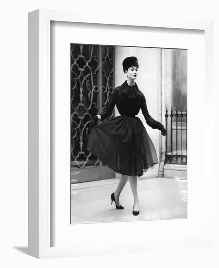 A Woman Wearin Christian Dior's Clothes-null-Framed Giclee Print