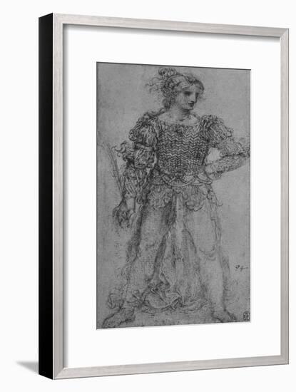 'A Woman Wearing a Bodice of Interlaced Ribbons', c1480 (1945)-Leonardo Da Vinci-Framed Giclee Print