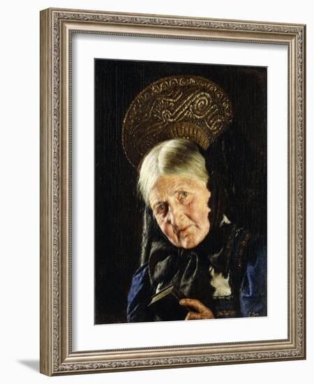 A Woman with a Book-Carl Kronberger-Framed Giclee Print