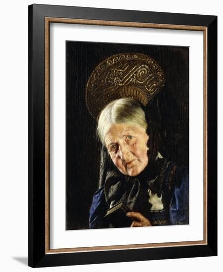 A Woman with a Book-Carl Kronberger-Framed Giclee Print