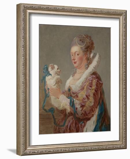 A Woman with a Dog, c.1769-Jean-Honore Fragonard-Framed Giclee Print