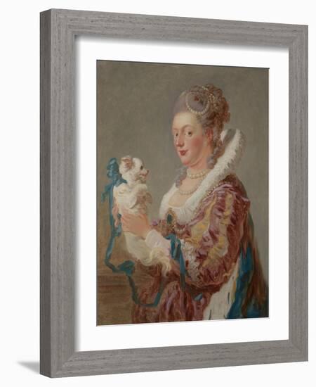 A Woman with a Dog, c.1769-Jean-Honore Fragonard-Framed Giclee Print