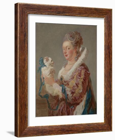 A Woman with a Dog, c.1769-Jean-Honore Fragonard-Framed Giclee Print