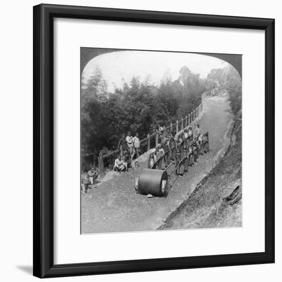 A Woman Work Team on the Darjeeling Highway, India, 1903-Underwood & Underwood-Framed Giclee Print