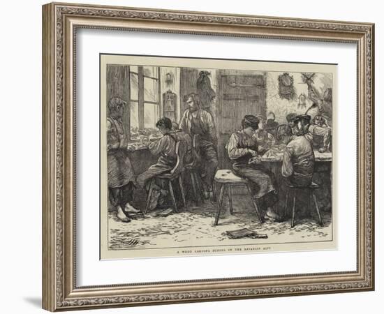 A Wood Carving School in the Bavarian Alps-Hubert von Herkomer-Framed Giclee Print