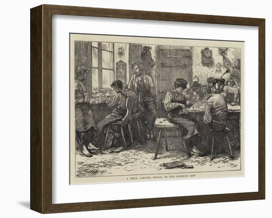 A Wood Carving School in the Bavarian Alps-Hubert von Herkomer-Framed Giclee Print