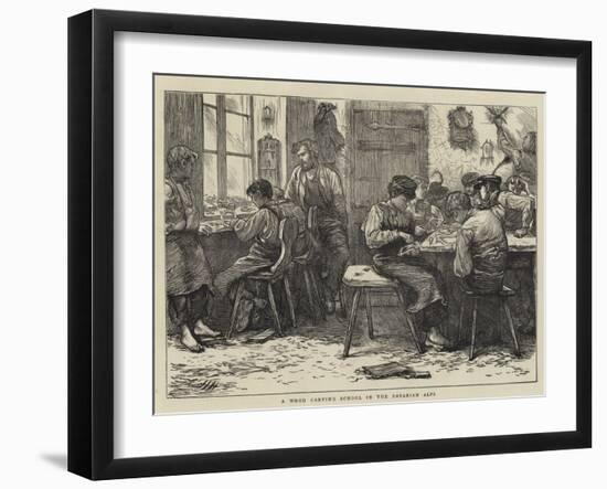 A Wood Carving School in the Bavarian Alps-Hubert von Herkomer-Framed Giclee Print