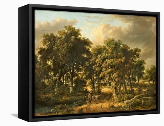 A Wooded Landscape, 1828 (Oil on Panel)-James Stark-Framed Premier Image Canvas