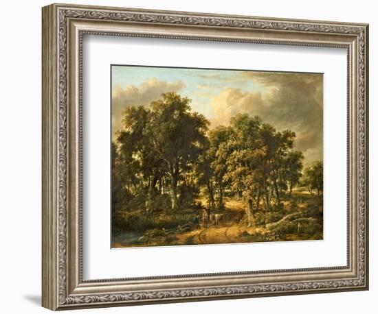 A Wooded Landscape, 1828 (Oil on Panel)-James Stark-Framed Giclee Print