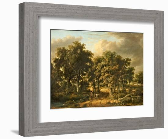 A Wooded Landscape, 1828 (Oil on Panel)-James Stark-Framed Giclee Print