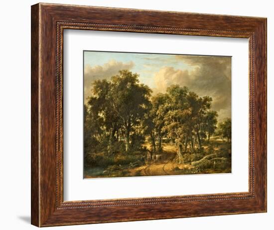 A Wooded Landscape, 1828 (Oil on Panel)-James Stark-Framed Giclee Print