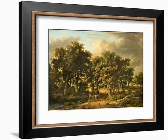 A Wooded Landscape, 1828 (Oil on Panel)-James Stark-Framed Giclee Print