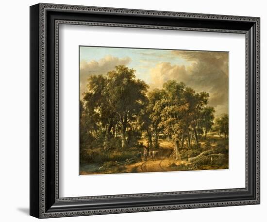 A Wooded Landscape, 1828 (Oil on Panel)-James Stark-Framed Giclee Print