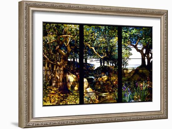 A Wooded Landscape in Three Panels, C. 1905-Louis Comfort Tiffany-Framed Photographic Print