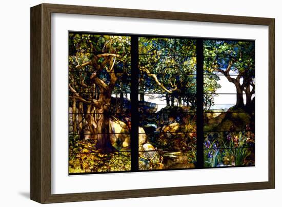 A Wooded Landscape in Three Panels, C. 1905-Louis Comfort Tiffany-Framed Photographic Print