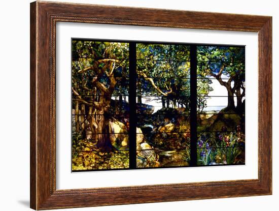 A Wooded Landscape in Three Panels, C. 1905-Louis Comfort Tiffany-Framed Photographic Print