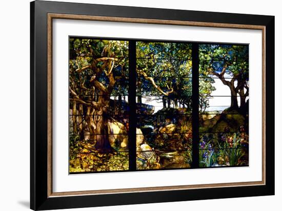 A Wooded Landscape in Three Panels, C. 1905-Louis Comfort Tiffany-Framed Photographic Print